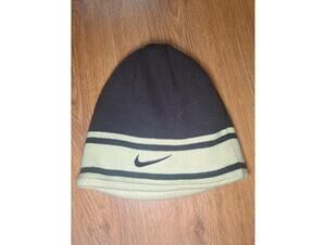 Nike Beanie Brown Beige Striped Hat